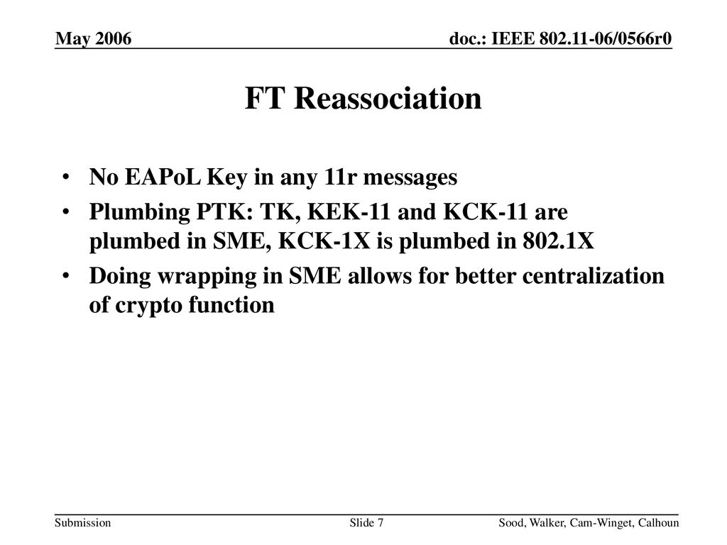 FT Reassociation No EAPoL Key in any 11r messages