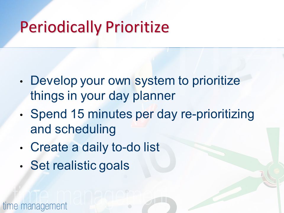 Periodically Prioritize