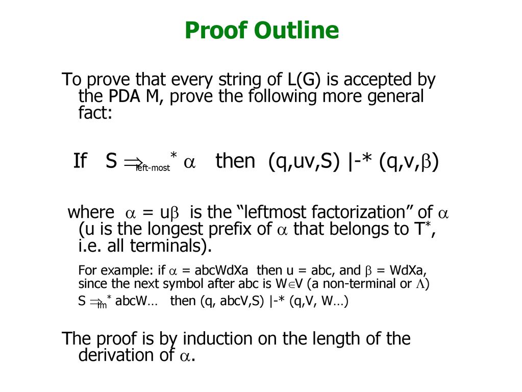 Last Lecture We Began To Show Cfl Pda Ppt Download