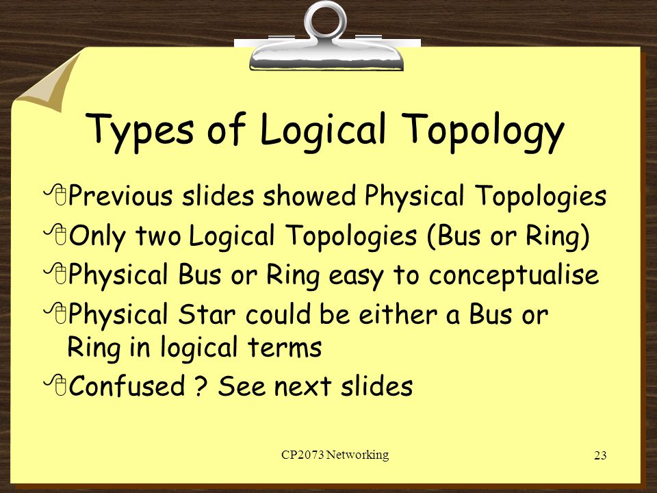 Types of Logical Topology