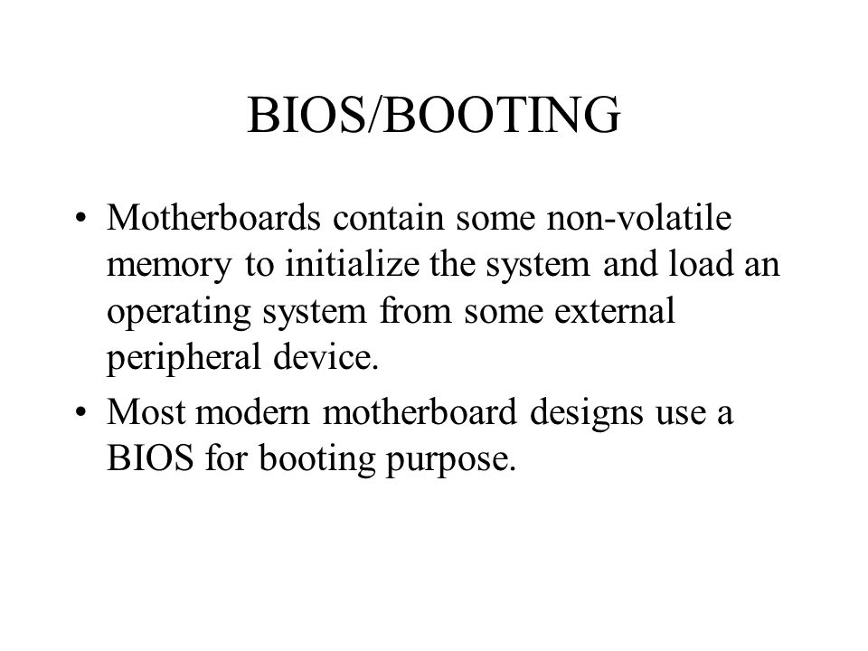BIOS/BOOTING