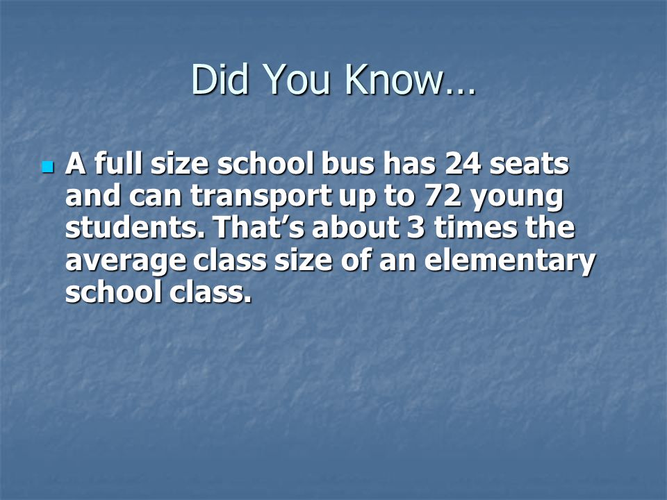 Did You Know…