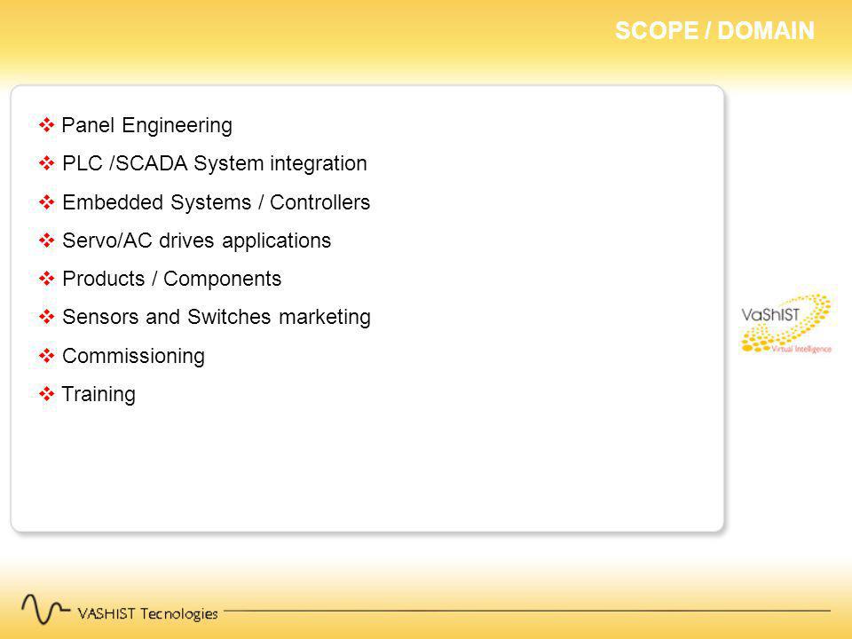 SCOPE / DOMAIN Panel Engineering PLC /SCADA System integration