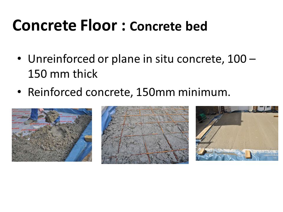 Concrete Floor : Concrete bed