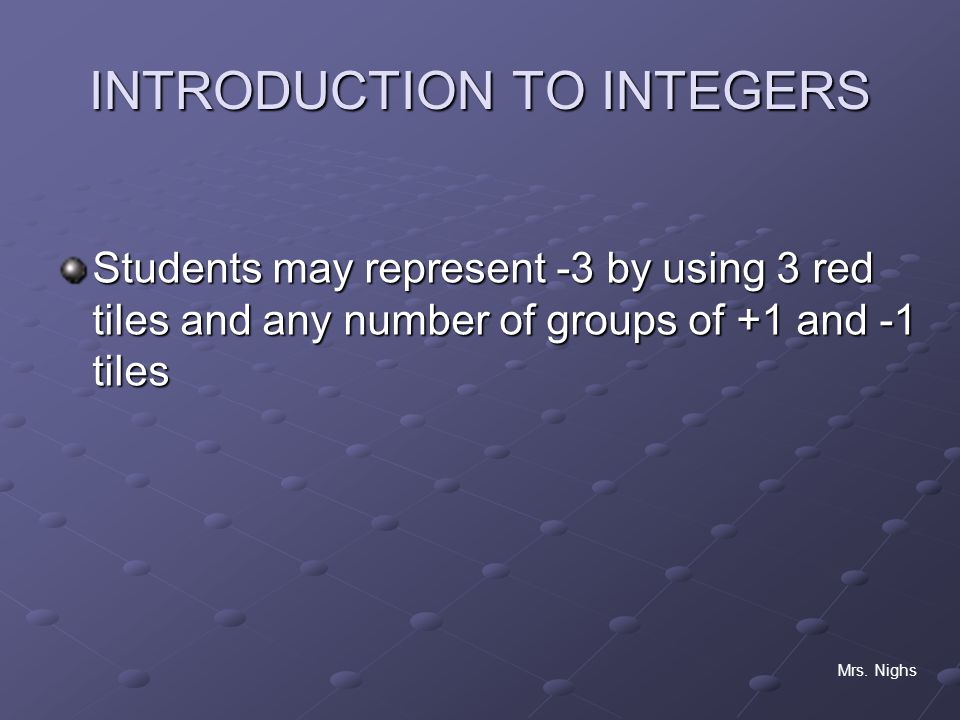 INTRODUCTION TO INTEGERS