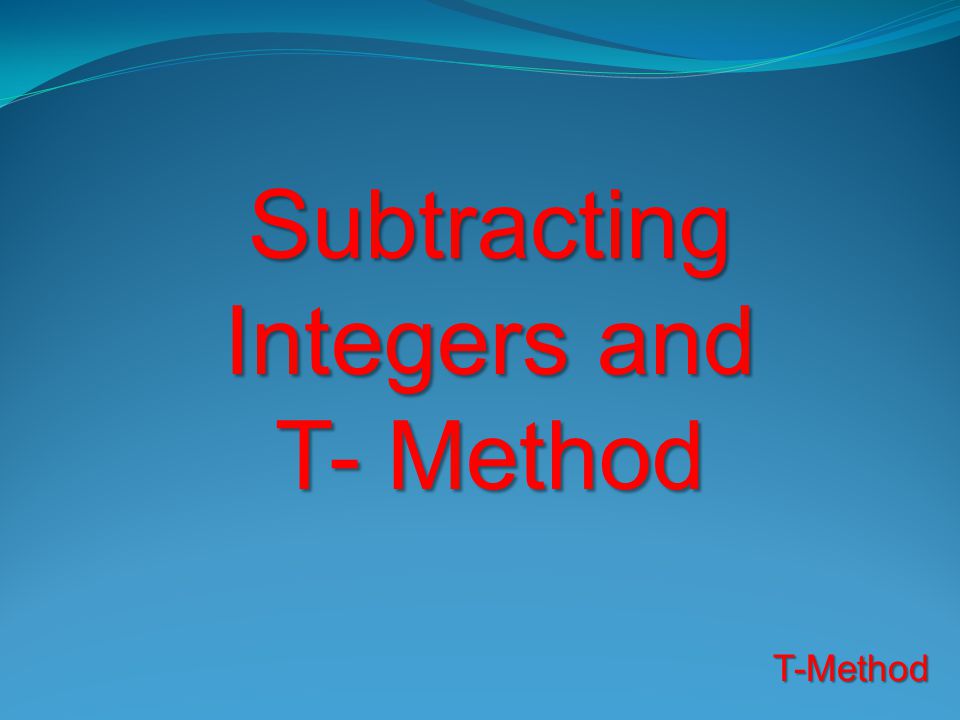 Subtracting Integers and