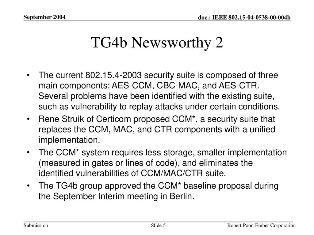 September 2004 TG4b Newsworthy 2.