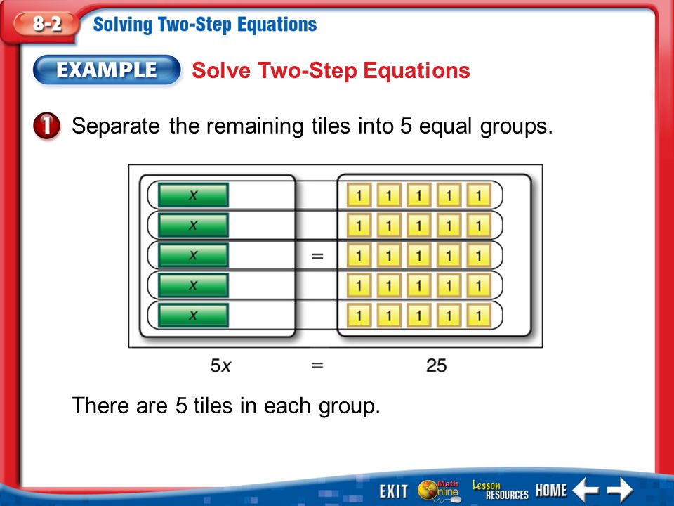 Solve Two-Step Equations