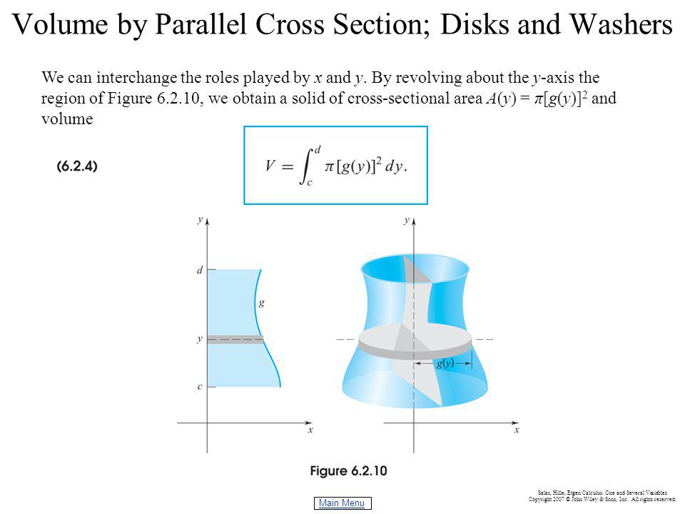 Volume by Parallel Cross Section; Disks and Washers