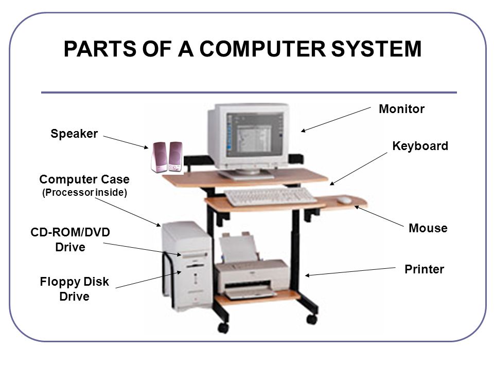 PARTS OF A COMPUTER SYSTEM Computer Case (Processor inside)