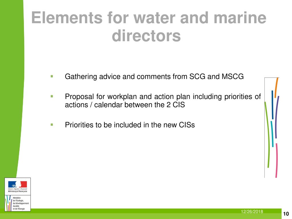 Elements for water and marine directors