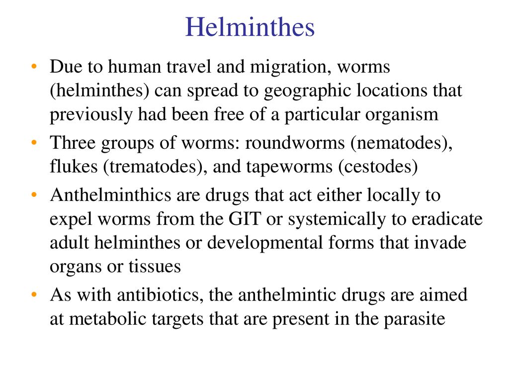helminthic drug