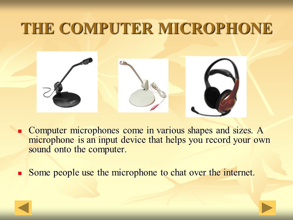THE COMPUTER MICROPHONE