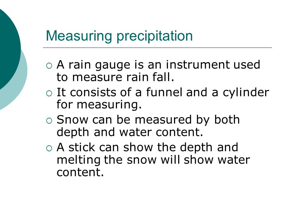 Measuring precipitation