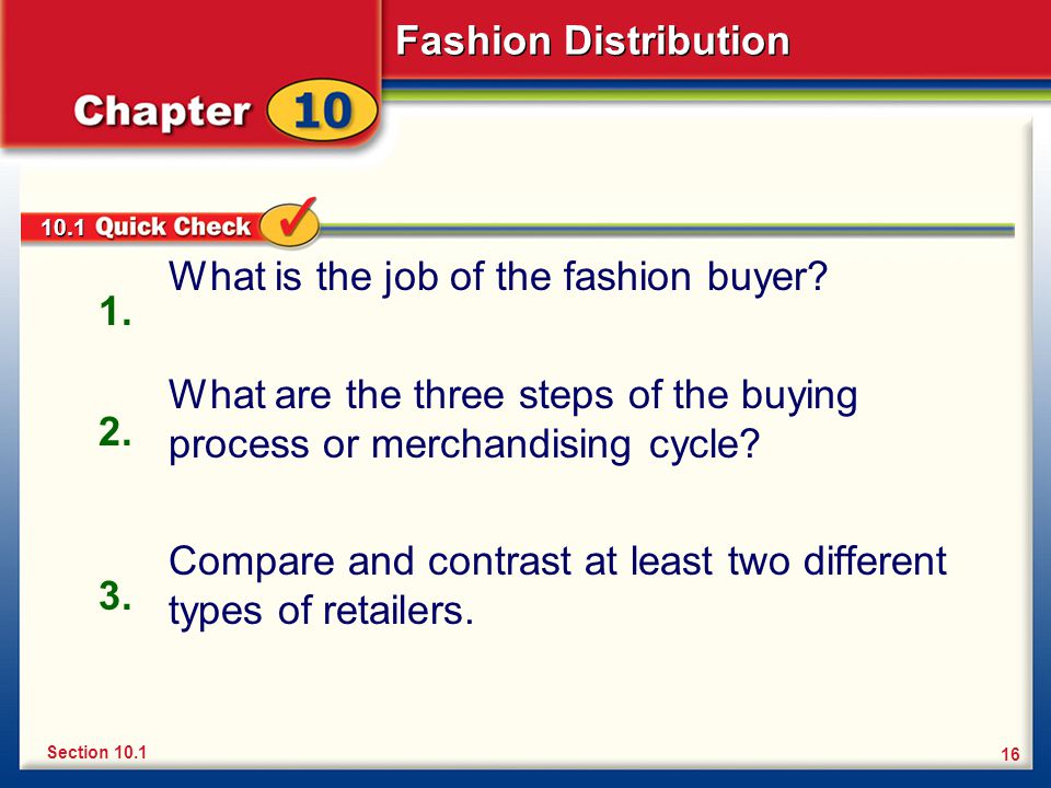 What is the job of the fashion buyer