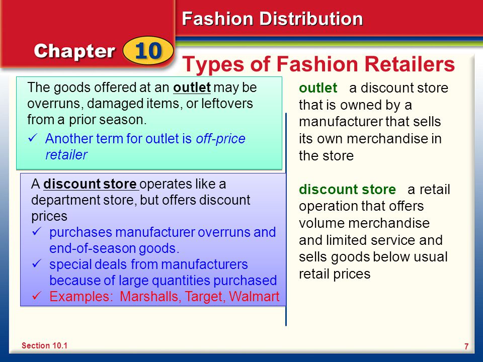 Types of Fashion Retailers