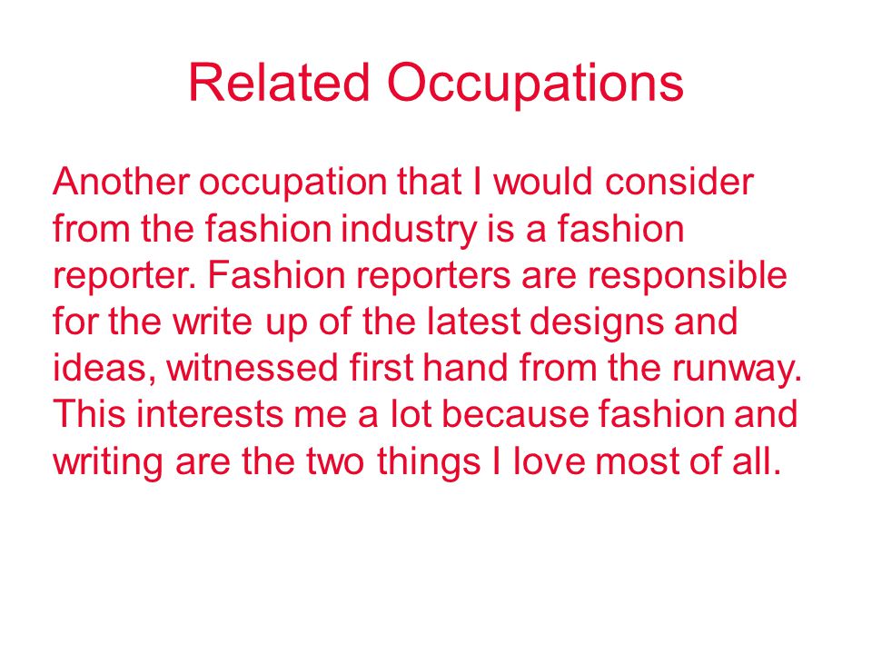 Related Occupations