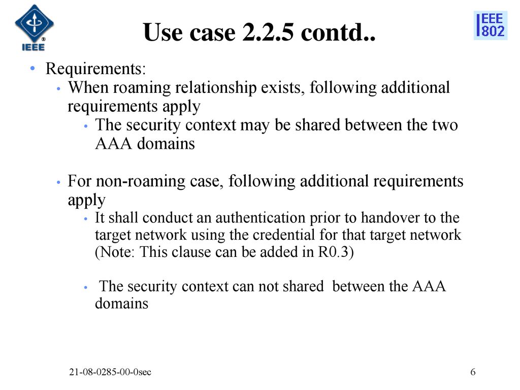 Use case contd.. Requirements: