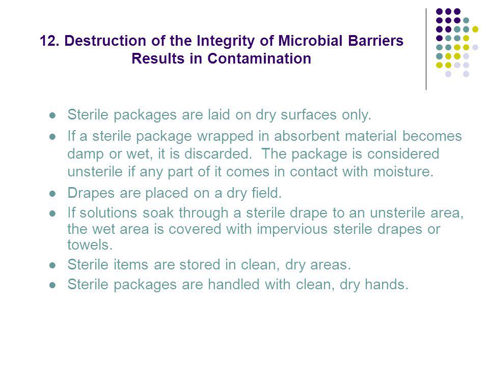12. Destruction of the Integrity of Microbial Barriers Results in Contamination