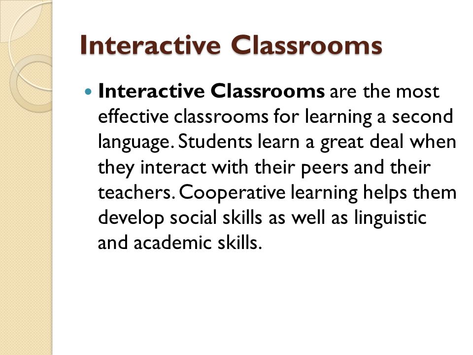Interactive Classrooms