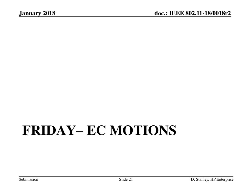 Friday– EC Motions January 2018 January 2018
