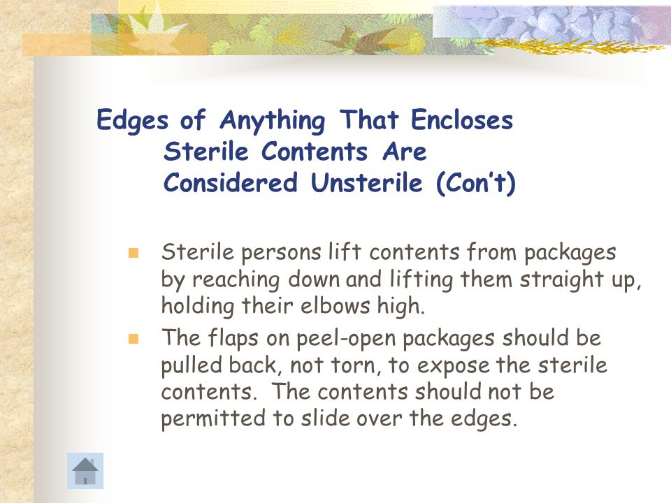 Edges of Anything That Encloses. Sterile Contents Are