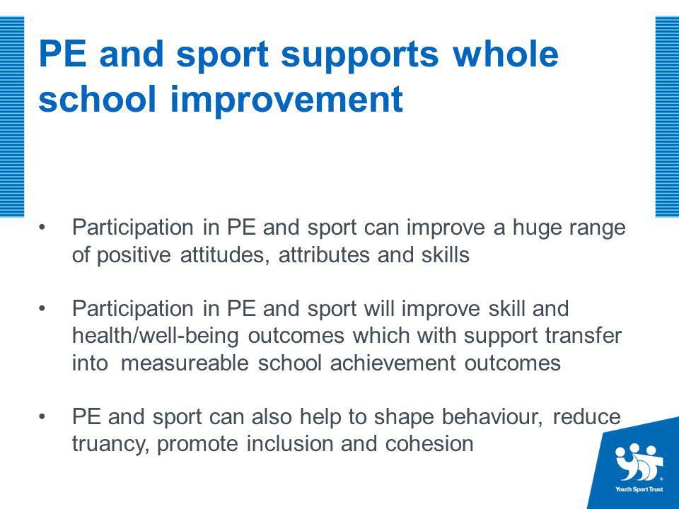 PE and sport supports whole school improvement