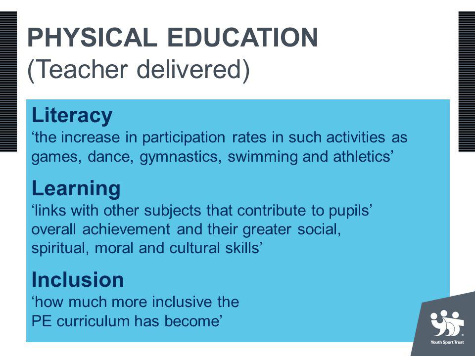 PHYSICAL EDUCATION (Teacher delivered)