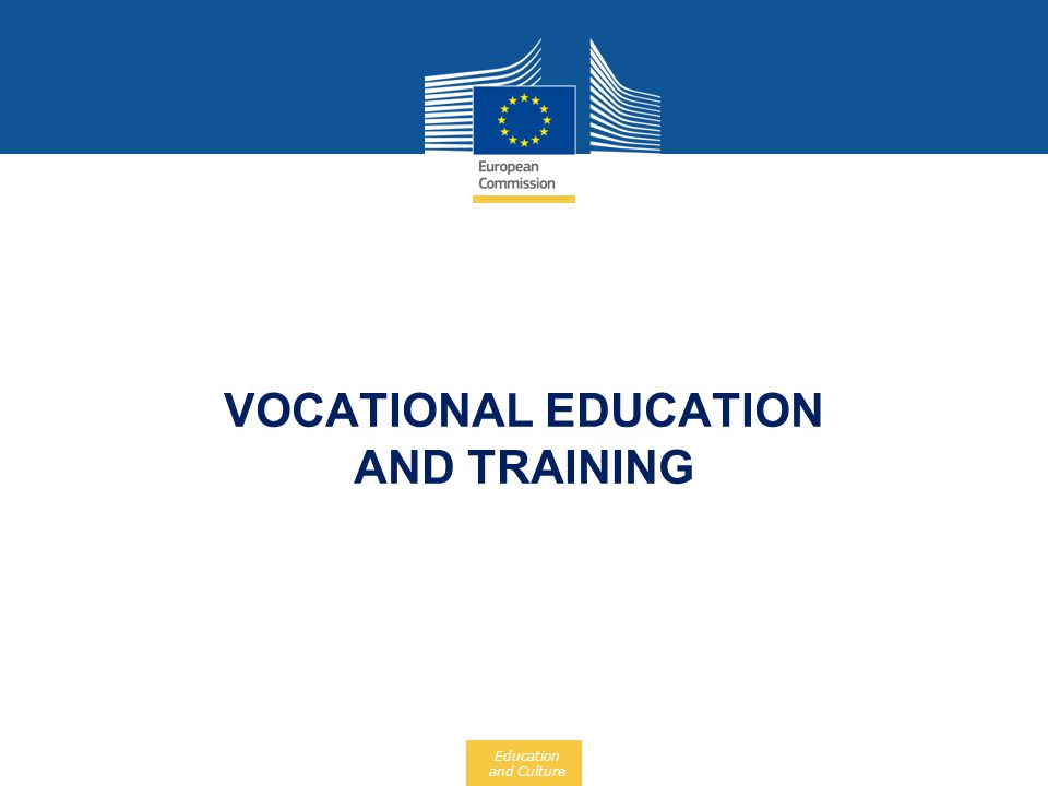 VOCATIONAL EDUCATION AND TRAINING
