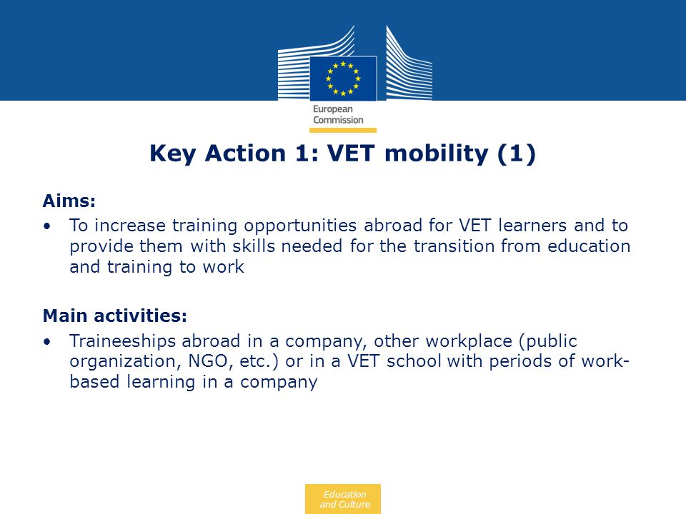 Key Action 1: VET mobility (1)