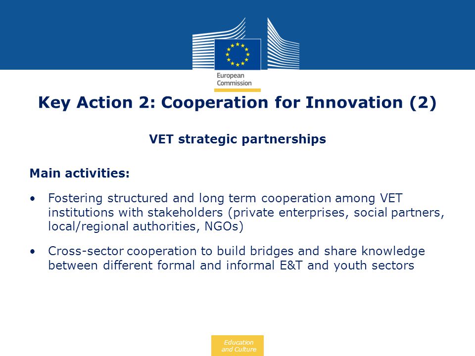 Key Action 2: Cooperation for Innovation (2)