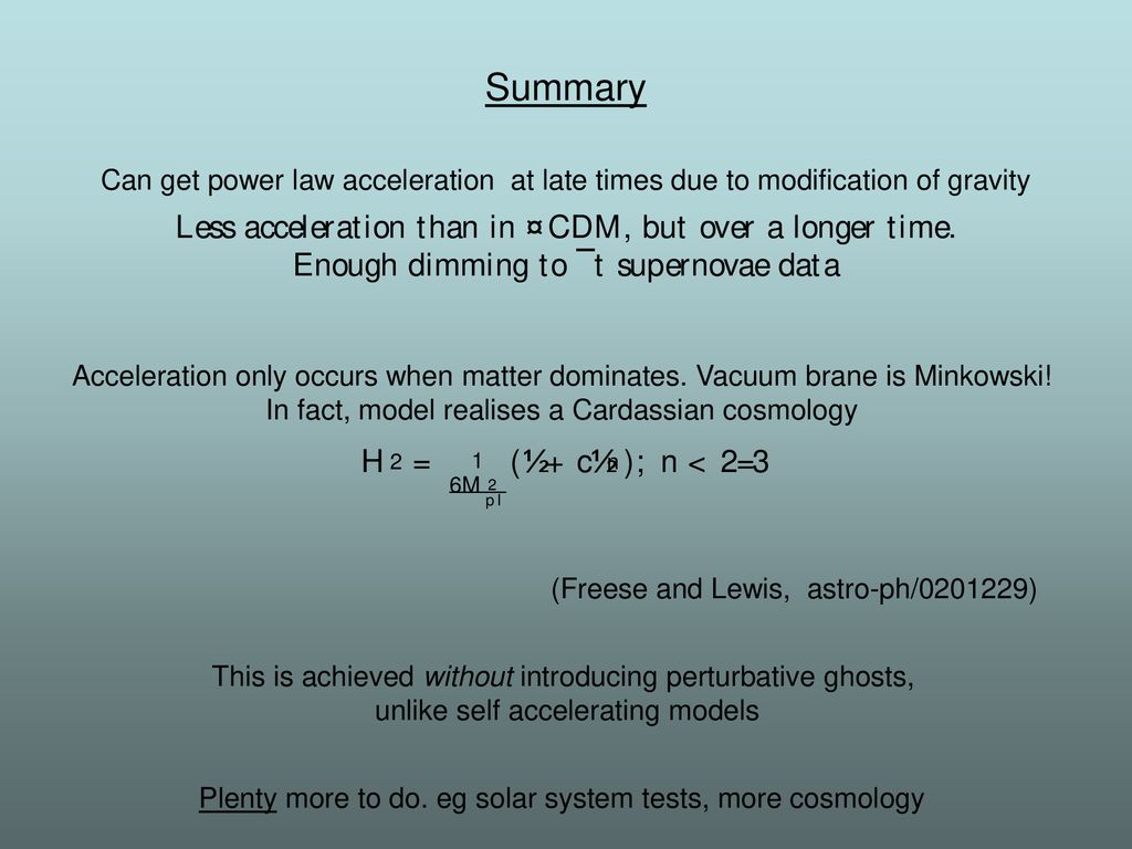 Stealth Acceleration And Modified Gravity Ppt Download
