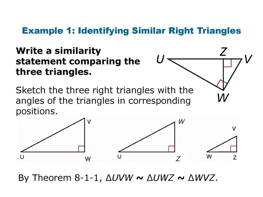 geometry worksheet 8.1 similar right triangles