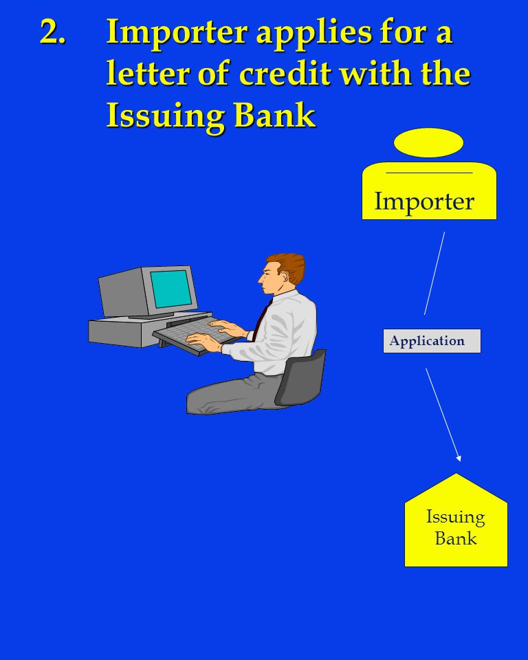 2. Importer applies for a letter of credit with the Issuing Bank