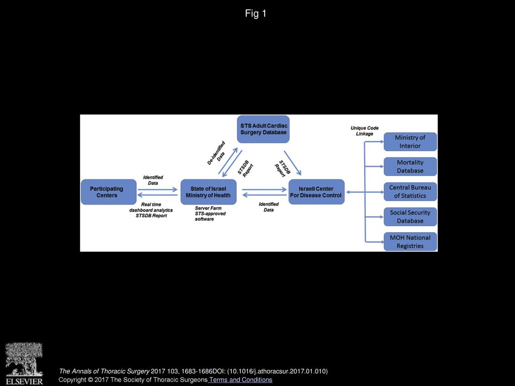 Fig 1 The Israeli National Cardiac Surgery Database structure and flow of information. (STS = The Society of Thoracic Surgeons.)
