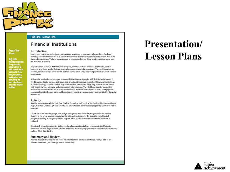 Presentation/ Lesson Plans