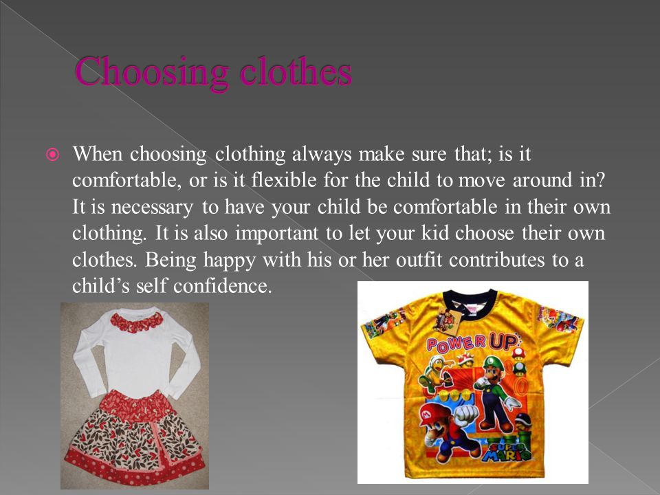 Choosing clothes