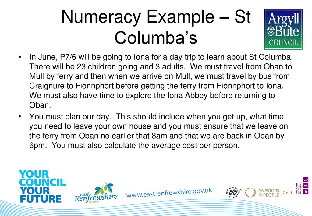 Numeracy Example – St Columba’s