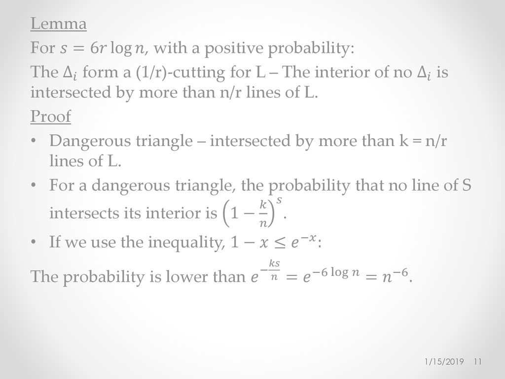 Cuttings Seminar On Geometric Incidences Ppt Download