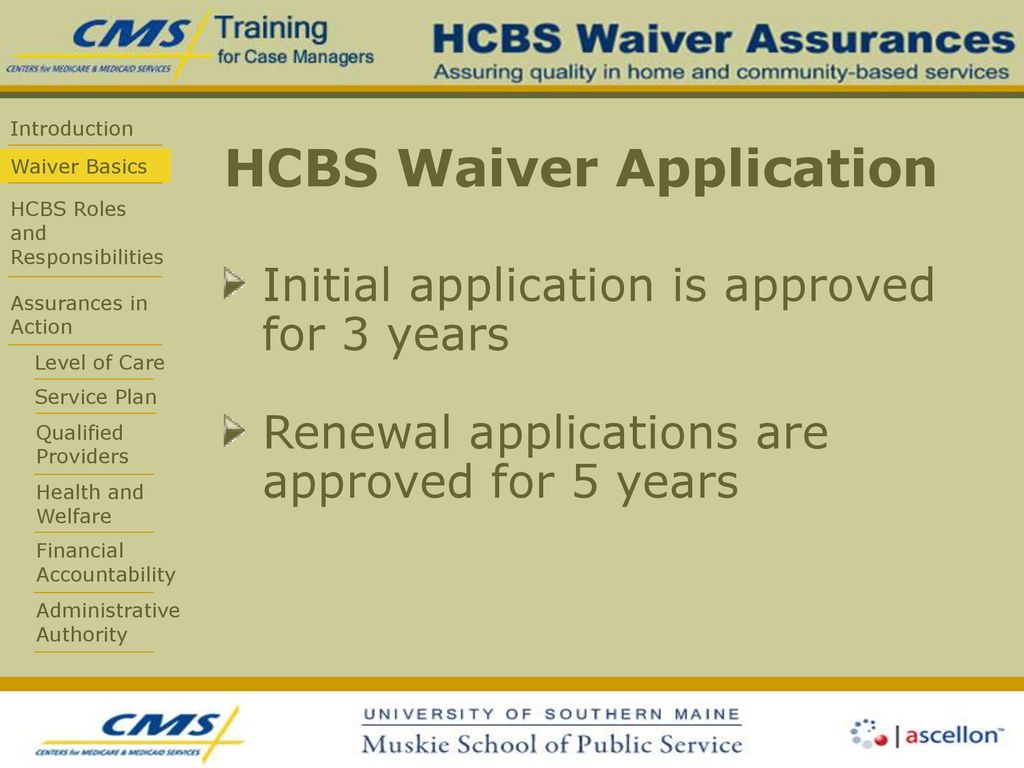 HCBS Waiver Application