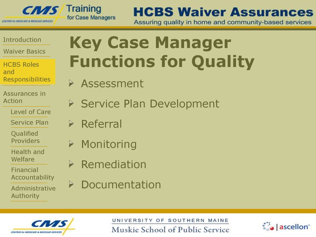 Key Case Manager Functions for Quality