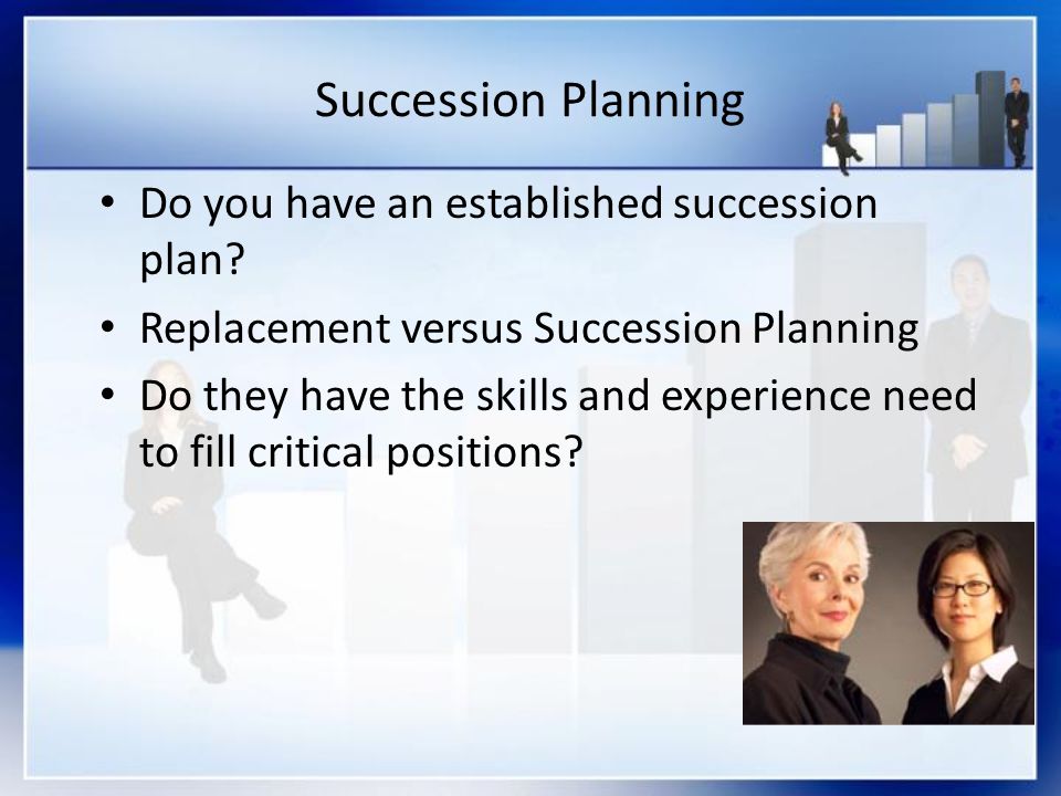 Succession Planning Do you have an established succession plan
