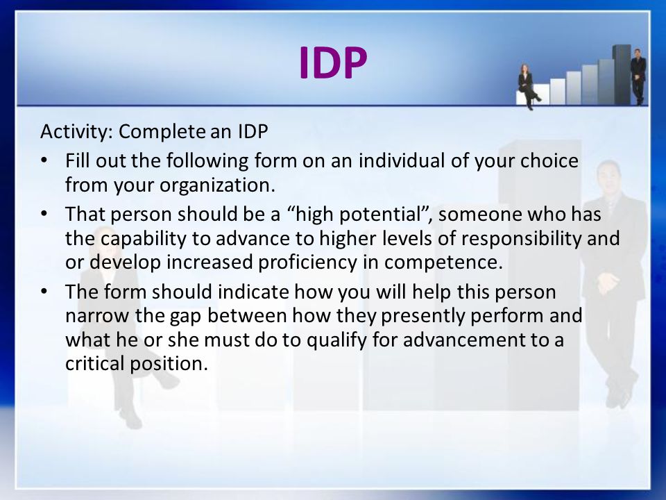 IDP Activity: Complete an IDP