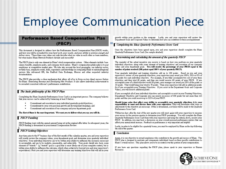 Employee Communication Piece