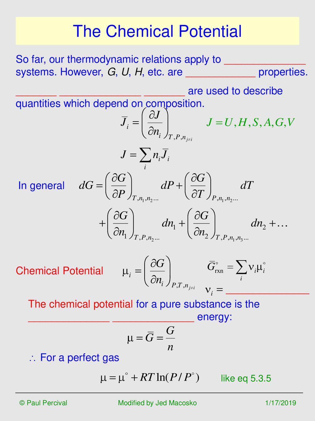 How Free Energy Depends On P Ppt Download