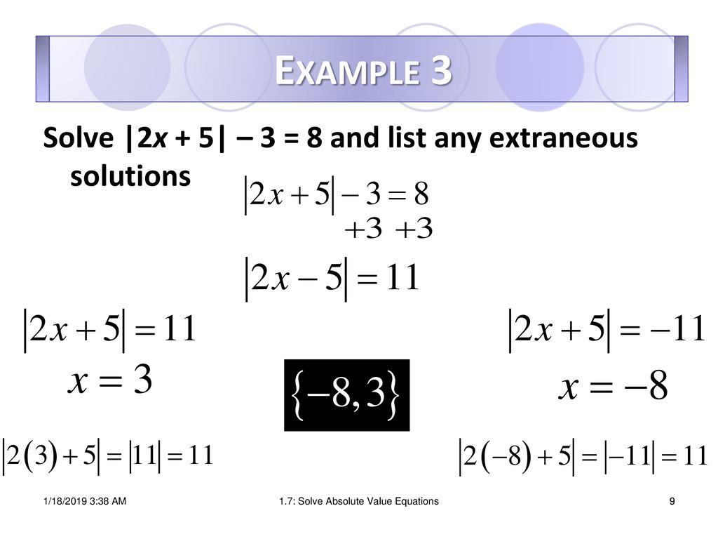 23.23: Solve Absolute Value Equations - ppt download Regarding Solving Absolute Value Equations Worksheet