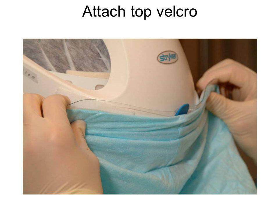 Attach top velcro