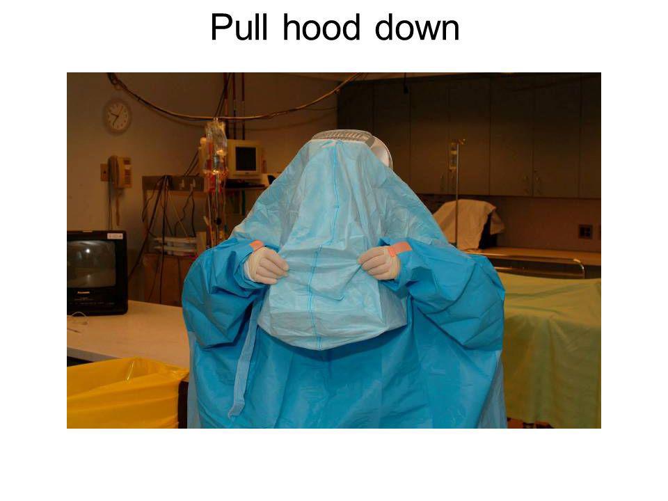 Pull hood down