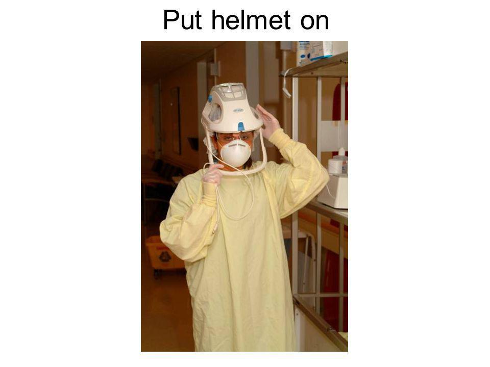 Put helmet on