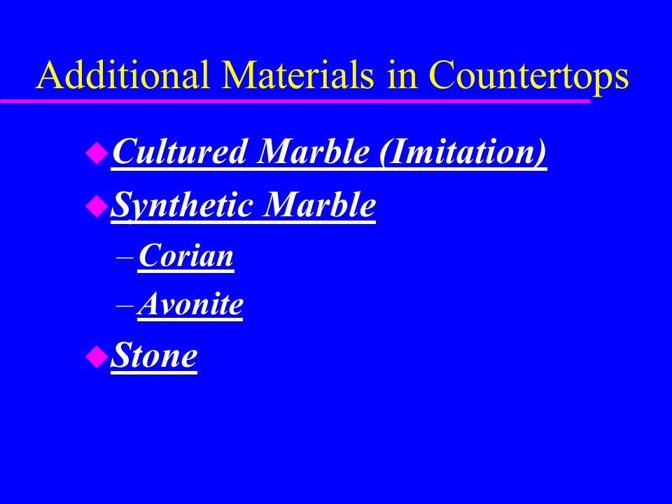 Additional Materials in Countertops